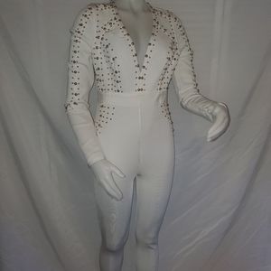rooftop nights bandage jumpsuit